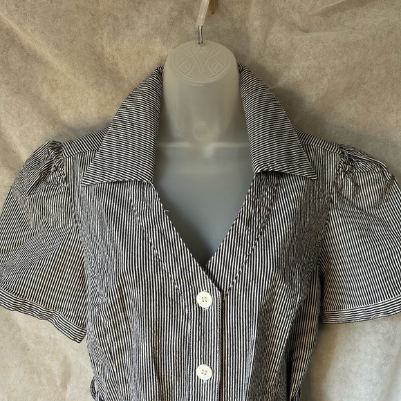 Live a Little Black and White Striped Dress, Size 12, 3/$25 - Picture 3 of 8